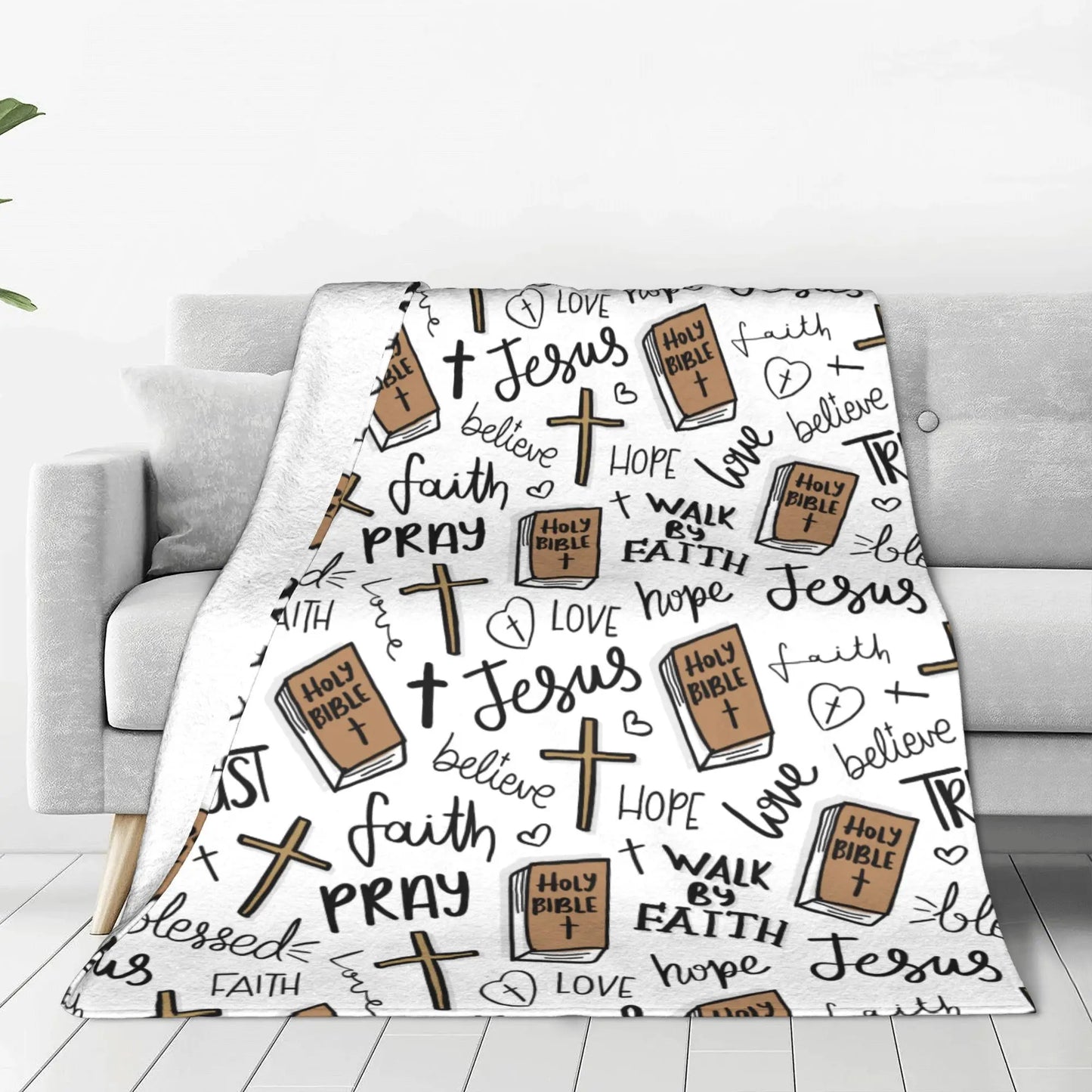 Bible & Jesus Throw Blanket