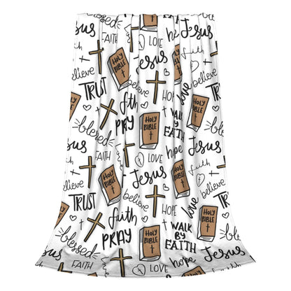 Bible & Jesus Throw Blanket