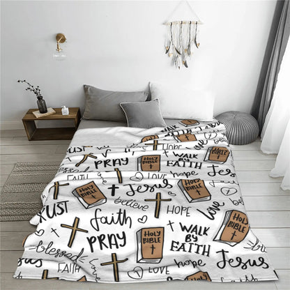 Bible & Jesus Throw Blanket