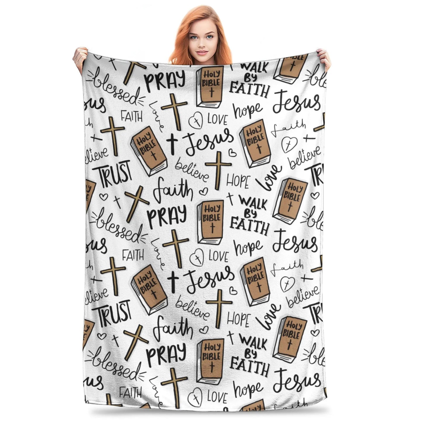 Bible & Jesus Throw Blanket